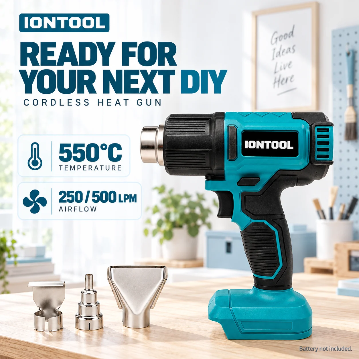 IONTOOL Cordless Heat Gun 550C - Cordless Heat Gun For Shrink Tubing 评论和价格