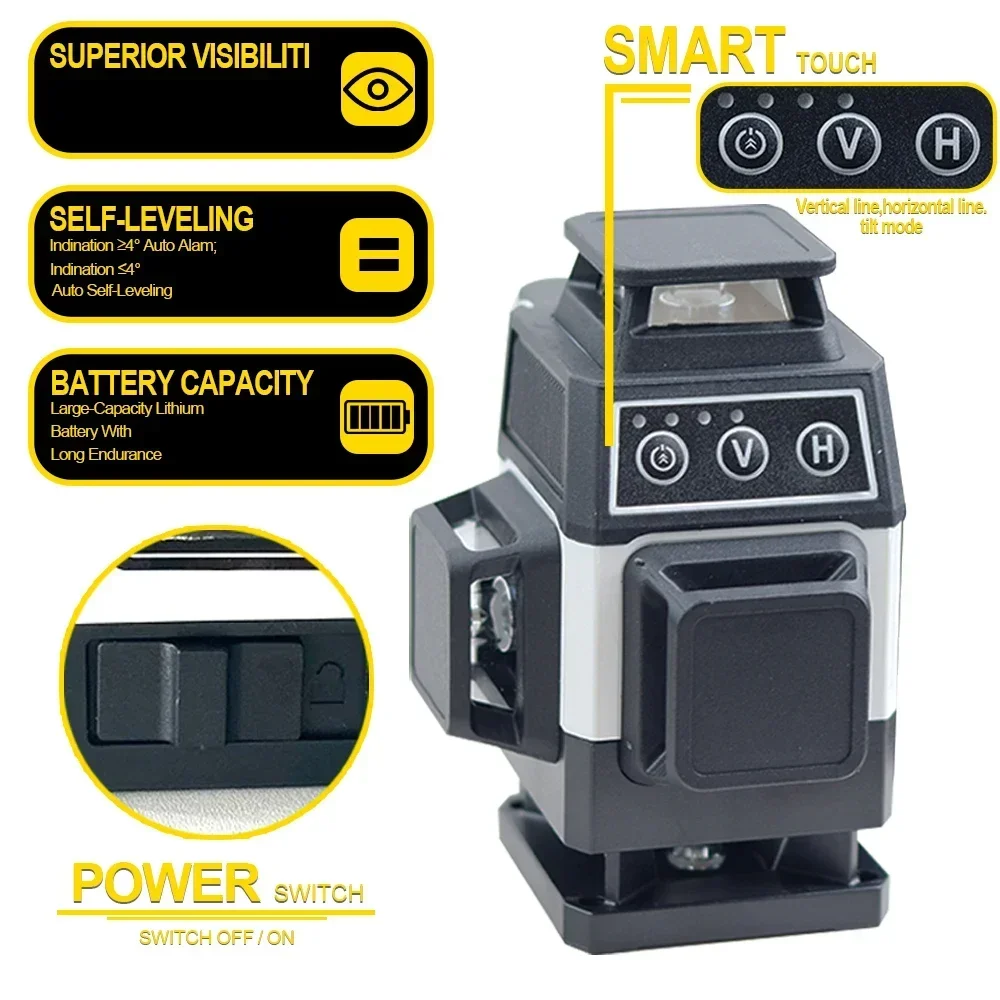 16 Lines Laser Level 4D Self L - Laser Level 16 Lines 4D Green 评论和价格