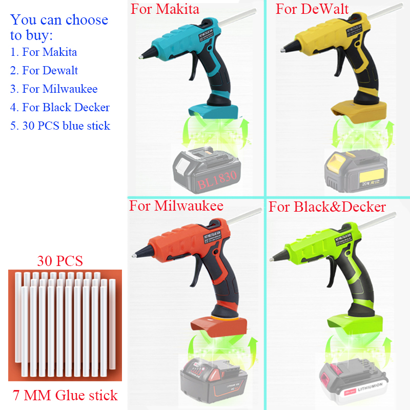 50W Cordless Hot Glue Gun For  - Hot Melt Glue Gun Cordless 评论和价格