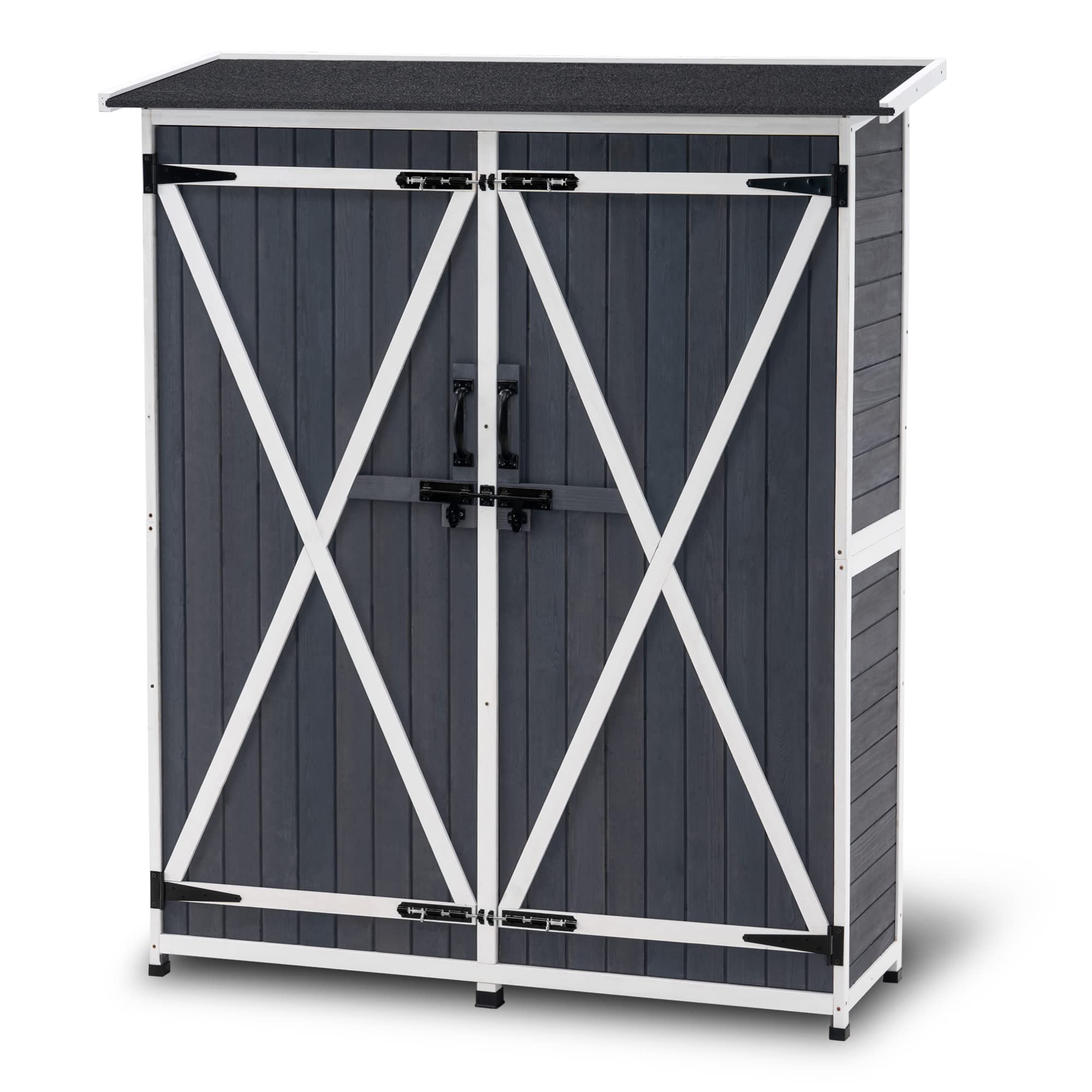 Outdoor Storage Cabinet with S - Garden Tools 评论和价格
