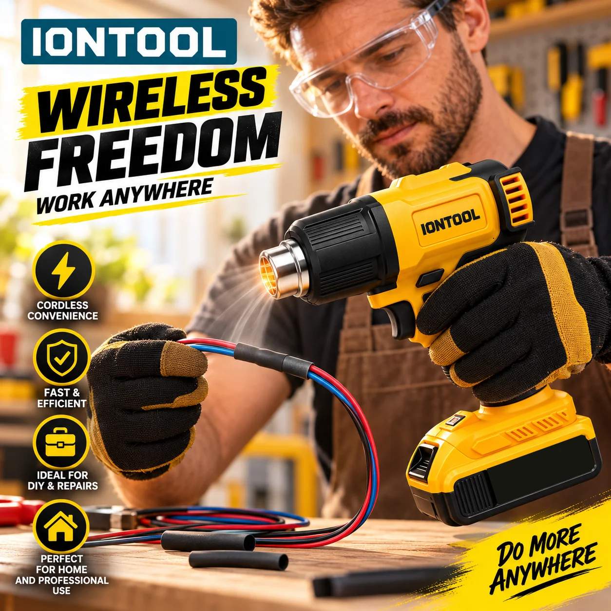 IONTOOL Cordless Heat Gun 550℃ - Cordless Heat Gun For Shrink Tubing 评论和价格